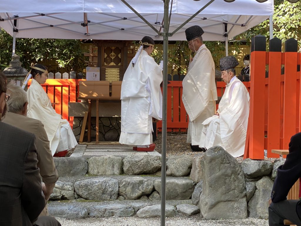 下鴨神社の印章祈願祭終盤の様子う