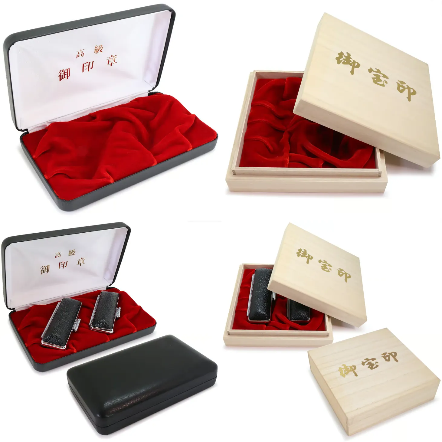 極上芯持ち象牙印鑑 16.5mm+13.5mm+10.5/12.0mm 3本セット｜手彫り