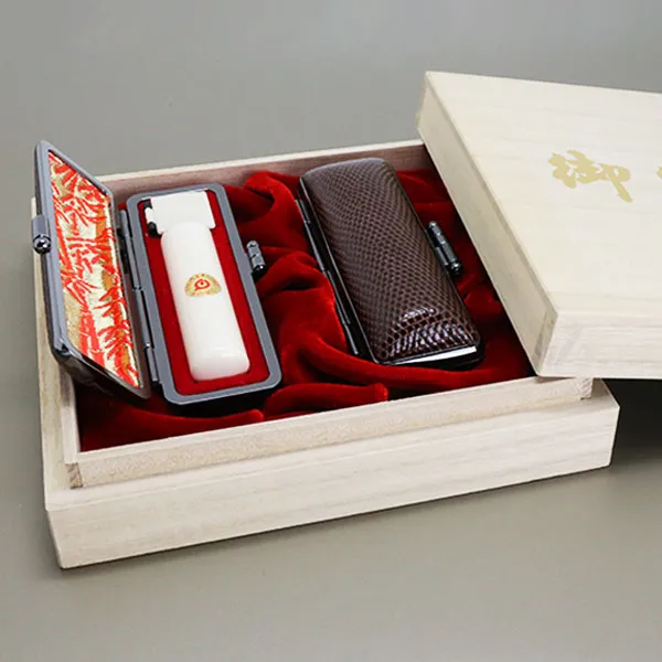 極上芯持ち象牙印鑑 16.5mm+13.5mm+10.5/12.0mm 3本セット｜手彫り